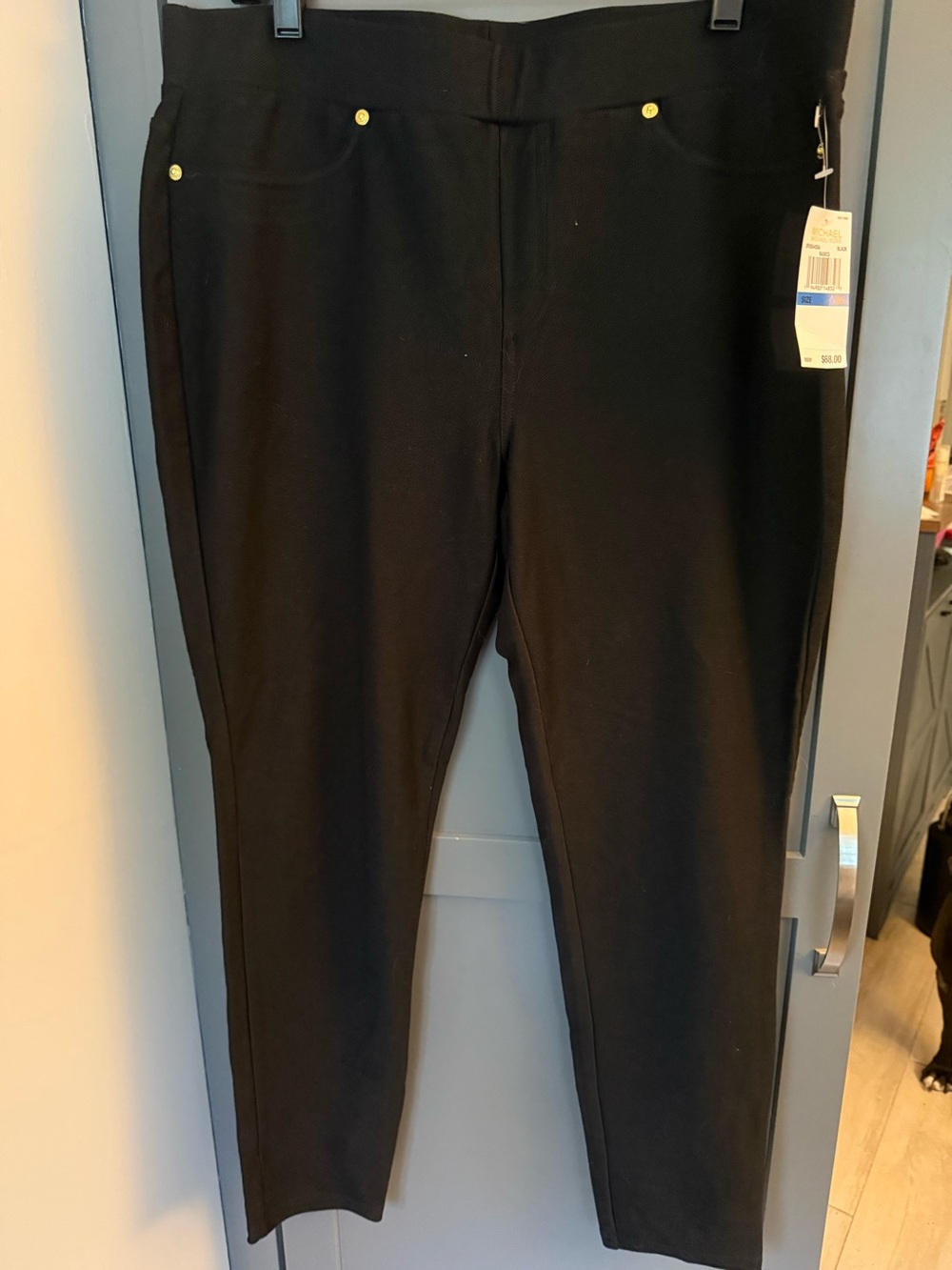 Michael Kors Black Slim Pull-On Skinny Pants